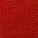 Baumwolle red gold dots