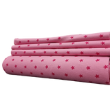 Baumwoll Bündchen rosa Sterne