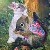 Panel Eichhörnchen und Hase digital Jersey