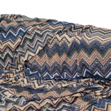 Nylon Mesh Zigzag Navy Taupe